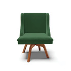 Kit 02 Cadeiras De Jantar Liz Veludo Verde Esmeralda Base Gir