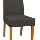 Kit 02 Cadeiras De Jantar Mayte Linho Cinza Ln03 Pés Ypê - D'