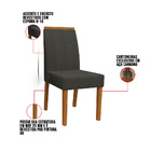 Kit 02 Cadeiras De Jantar Mayte Linho Cinza Ln03 Pés Ypê - D'