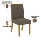 Kit 02 Cadeiras De Jantar Mira Veludo Bege Base Nature - D'ro