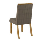 Kit 02 Cadeiras De Jantar Mira Veludo Bege Base Nature - D'ro