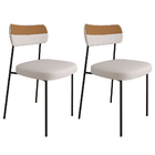 Kit 02 Cadeiras De Jantar Nile Corano Caramelo Com Linho Bege