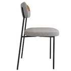 Kit 02 Cadeiras De Jantar Nile Corano Caramelo Com Linho Cinz