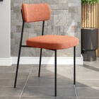 Kit 02 Cadeiras De Jantar Nile Veludo Terracota Base De Ferro