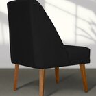 Kit 02 Cadeiras De Jantar Paris Suede Preto