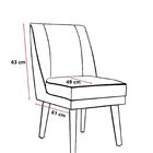 Kit 02 Cadeiras De Jantar Virgínia Composê E Courissimo Grafi