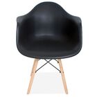 Kit 02 Cadeiras Decorativa Eiffel Melbourne F03 Preto Com Pés