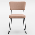 Kit 02 Cadeiras Decorativa Estofada Para Sala De Jantar Base