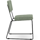 Kit 02 Cadeiras Decorativa Estofada Para Sala De Jantar Base