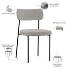 Kit 02 Cadeiras Decorativa Estofada Para Sala De Jantar Melin