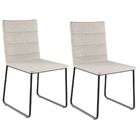 Kit 02 Cadeiras Decorativa Estofada Para Sala De Jantar Preto