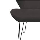 Kit 02 Cadeiras Decorativa Jolly Suede Grafite - Dominic Decor