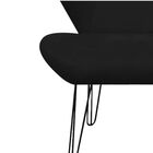 Kit 02 Cadeiras Decorativa Jolly Suede Preto - Dominic Decor