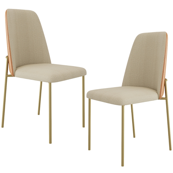 Kit 02 Cadeiras Decorativa Para Sala De Jantar Bella Couríssi