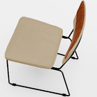 Kit 02 Cadeiras Decorativas Allana L02 Faixa Couríssimo Camel