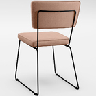 Kit 02 Cadeiras Decorativas Estofada Allana L02 Faixa Facto P