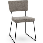 Kit 02 Cadeiras Decorativas Estofada Base De Aço Allana L02 B