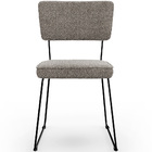 Kit 02 Cadeiras Decorativas Estofada Base De Aço Allana L02 B