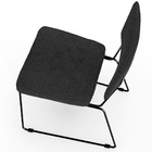 Kit 02 Cadeiras Decorativas Estofada Base De Aço Allana L02 B