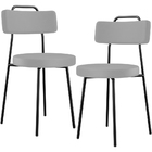 Kit 02 Cadeiras Decorativas Estofada Para Sala De Jantar Barc