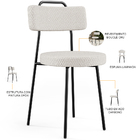 Kit 02 Cadeiras Decorativas Estofada Para Sala De Jantar Barc