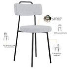 Kit 02 Cadeiras Decorativas Estofada Para Sala De Jantar Barc