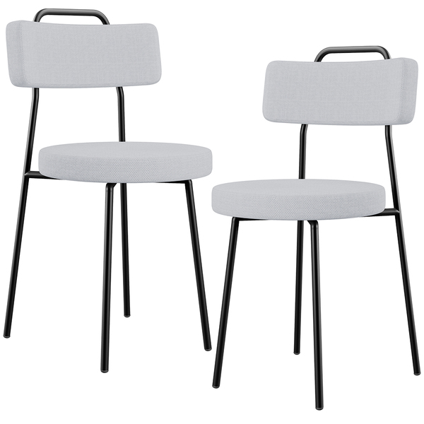 Kit 02 Cadeiras Decorativas Estofada Para Sala De Jantar Barc