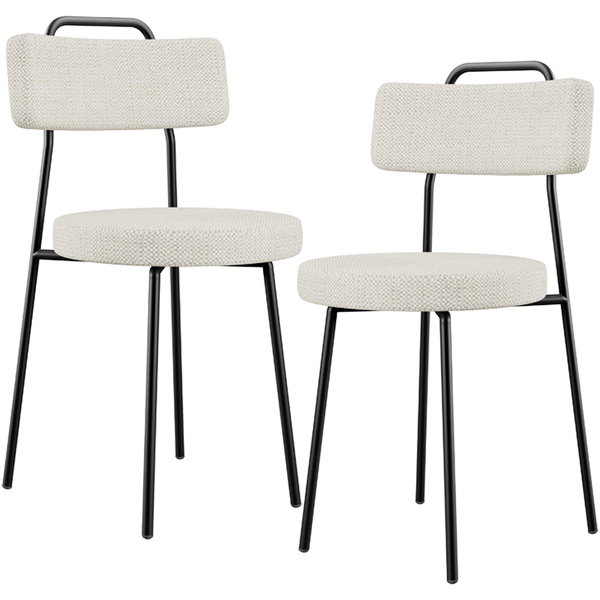 Kit 02 Cadeiras Decorativas Estofada Para Sala De Jantar Barc