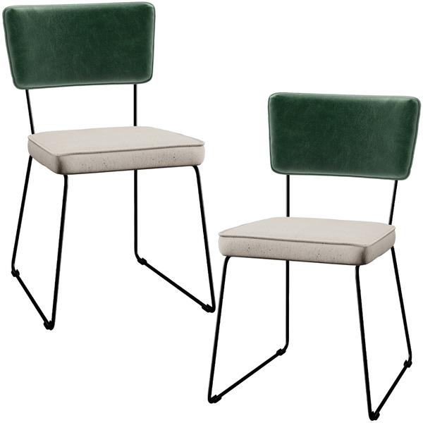 Kit 02 Cadeiras Decorativas Estofada Sala Jantar Allana L02 F