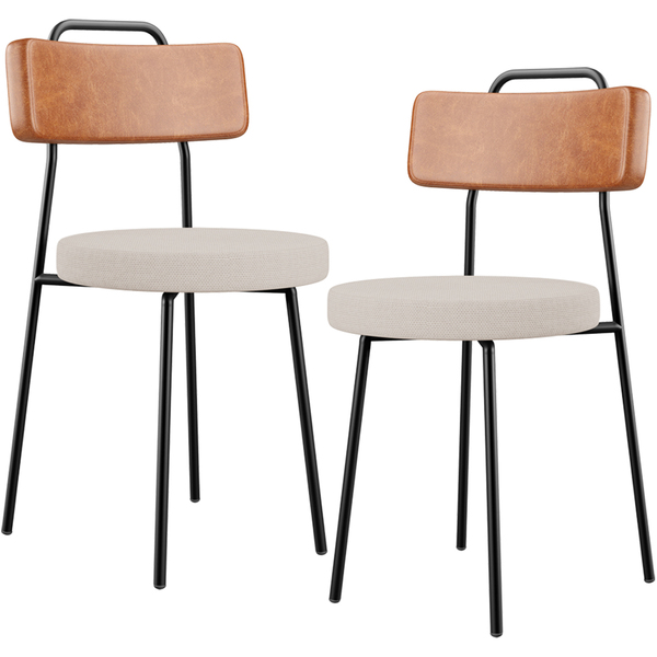 Kit 02 Cadeiras Decorativas Estofada Sala Jantar Barcelona L0