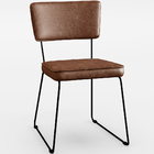 Kit 02 Cadeiras Decorativas Estofada Sala Jantar Base Aço All