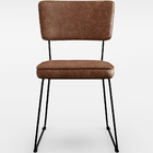 Kit 02 Cadeiras Decorativas Estofada Sala Jantar Base Aço All