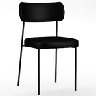 Kit 02 Cadeiras Decorativas Estofadas Para Sala De Jantar Mel