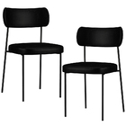 Kit 02 Cadeiras Decorativas Estofadas Para Sala De Jantar Mel