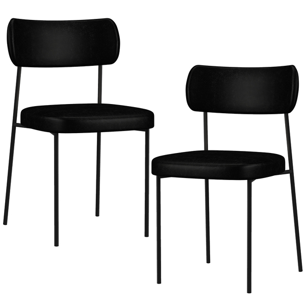 Kit 02 Cadeiras Decorativas Estofadas Para Sala De Jantar Mel