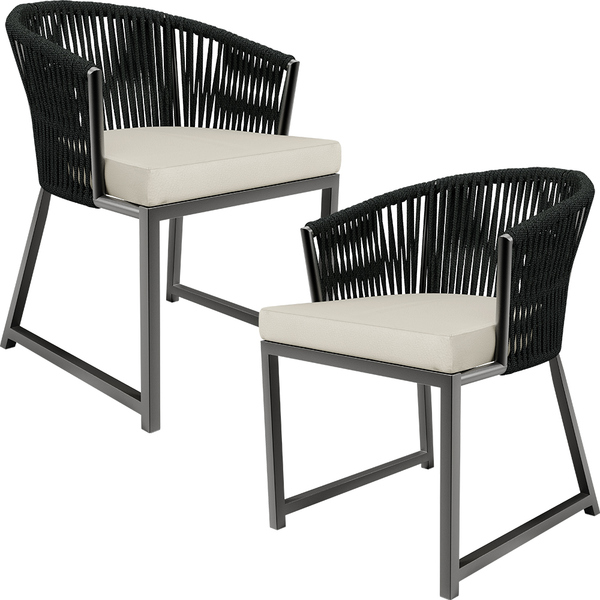 Kit 02 Cadeiras Decorativas Para Área Gourmet Cozinha Corda N