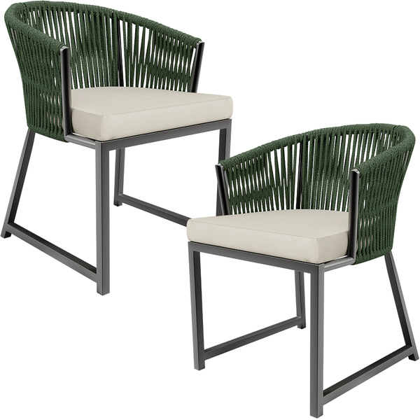 Kit 02 Cadeiras Decorativas Para Área Gourmet Cozinha Corda N