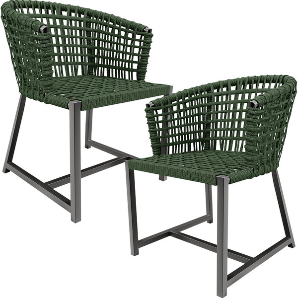 Kit 02 Cadeiras Decorativas Para Área Gourmet Cozinha Corda N