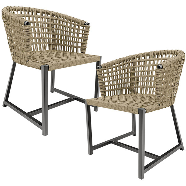 Kit 02 Cadeiras Decorativas Para Área Gourmet Cozinha Corda N