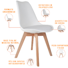 Kit 02 Cadeiras Decorativas Para Sala De Jantar Ayla Com Base