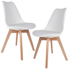 Kit 02 Cadeiras Decorativas Para Sala De Jantar Ayla Com Base