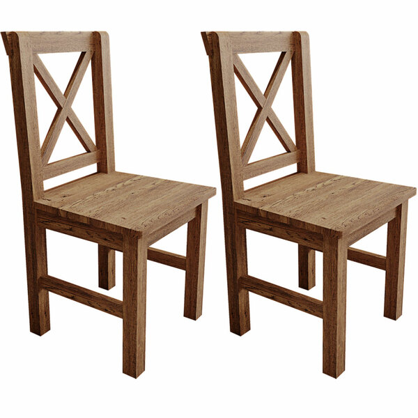 Kit 02 Cadeiras Decorativas Rústica Para Sala De Jantar Dalla