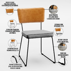 Kit 02 Cadeiras Decorativas Sala De Jantar Allana L02 Couríss