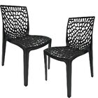 Kit 02 Cadeiras Decorativas Sala De Jantar Gruvyer F03 Preto
