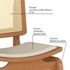 Kit 02 Cadeiras Decorativas Sala De Jantar Madeira Champagne