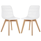 Kit 02 Cadeiras Decorativas Sala E Cozinha Aquilae (pp) Branc
