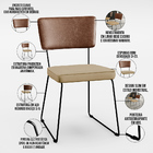 Kit 02 Cadeiras Decorativas Sala Jantar Allana L02 Couríssimo
