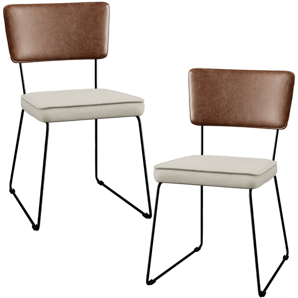 Kit 02 Cadeiras Decorativas Sala Jantar Allana L02 Couríssimo