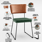 Kit 02 Cadeiras Decorativas Sala Jantar Allana L02 Couríssimo