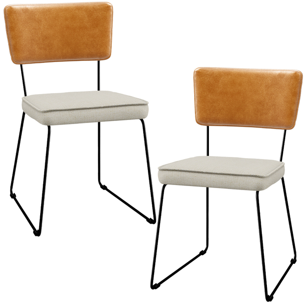 Kit 02 Cadeiras Decorativas Sala Jantar Allana L02 Couríssimo